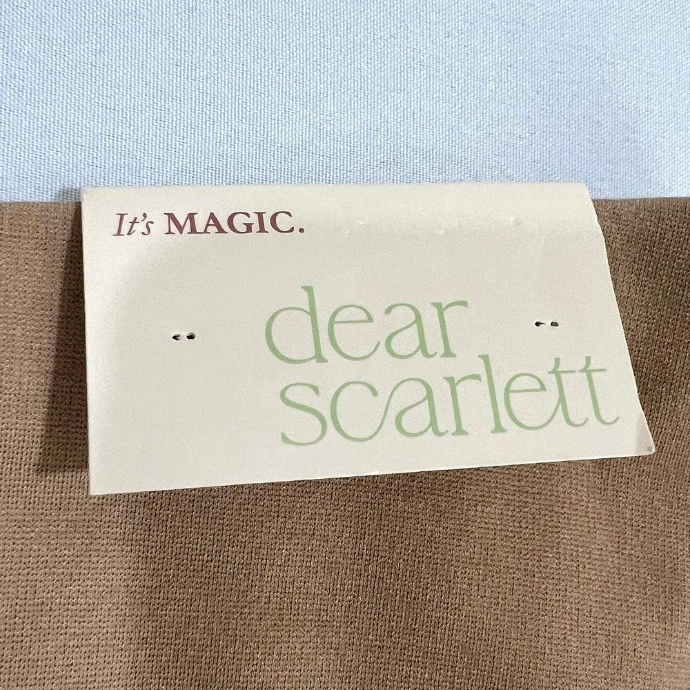 Dear Scarlett NWT Magic Flare‎ Pants Women's 1X Tan Beige Tummy Control Pull On - Picture 15 of 16